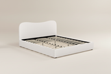 Bouclé King Bed Frame in Beige