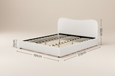 Bouclé King Bed Frame in Beige