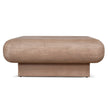 Solene square mango wood coffee table front view