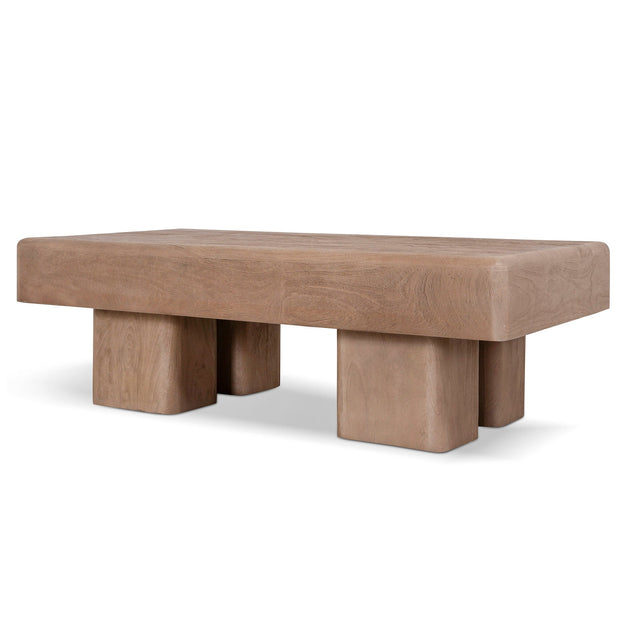 Arden solid mango wood coffee table in natural finish