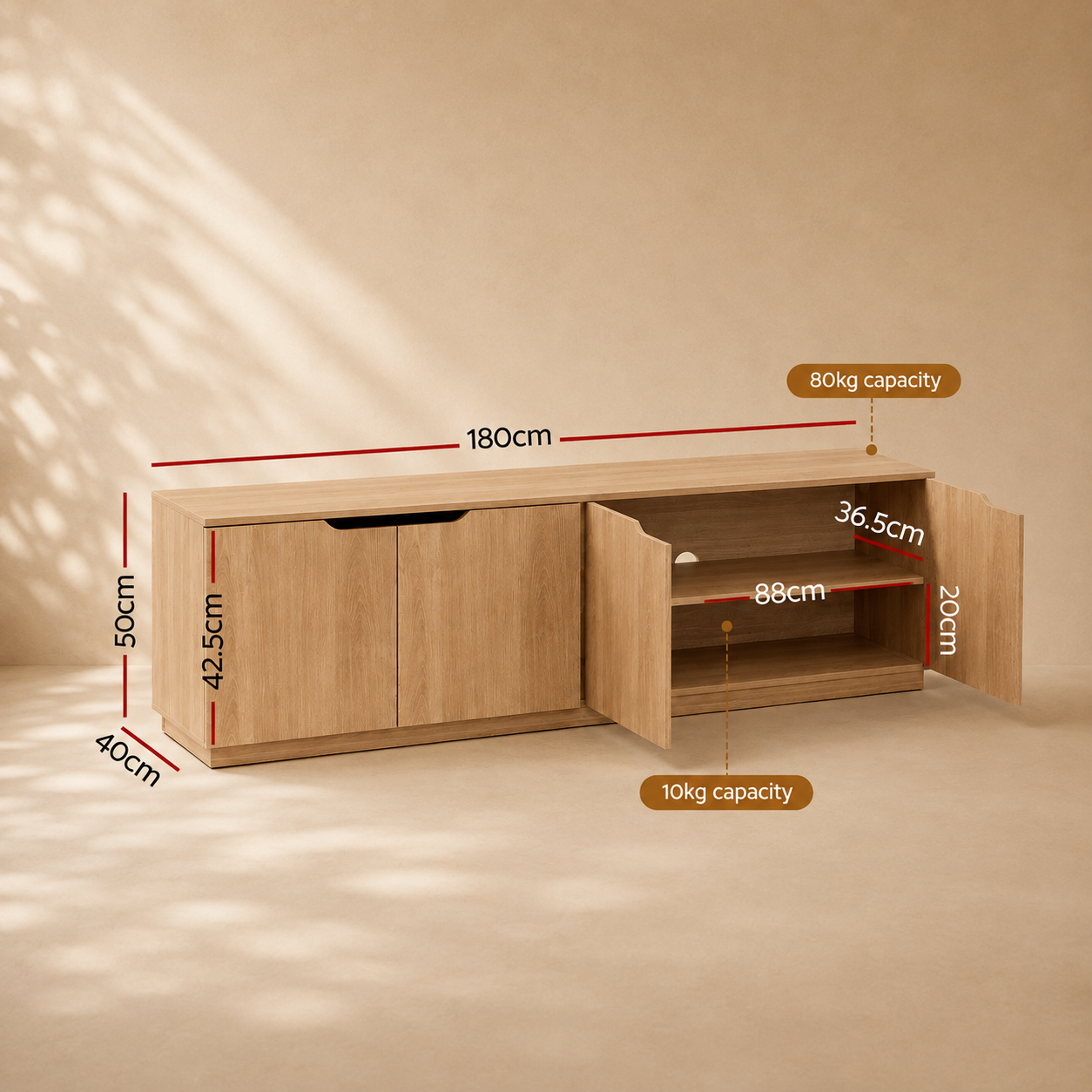 Pine TV Unit – 180cm