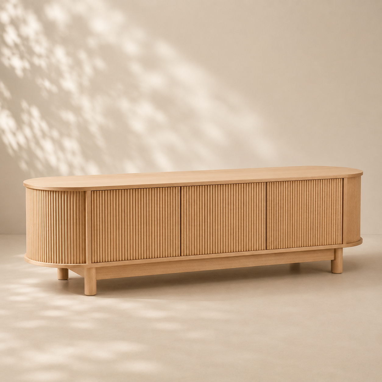 Pine Fluted TV Unit – 160cm