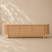 Pine Fluted TV Unit – 160cm