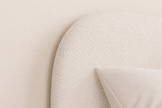 Bouclé King Bed Frame in Beige