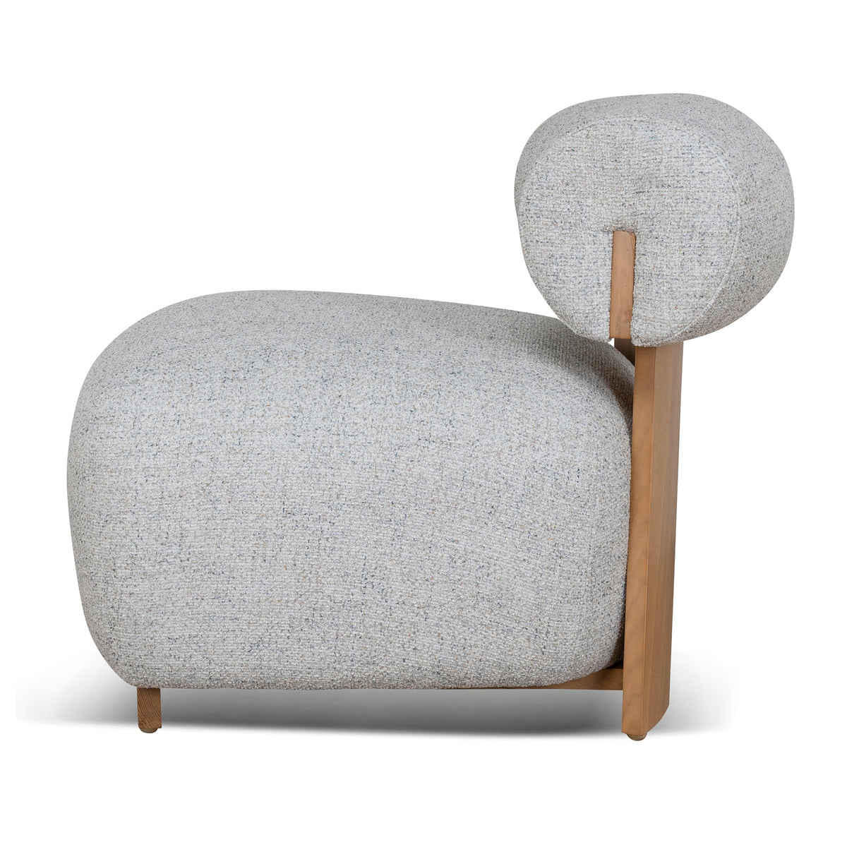 Elara upholstered accent chair side view