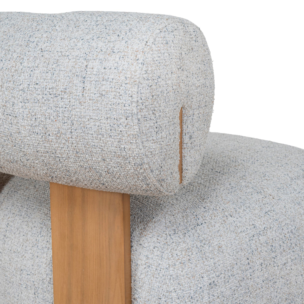 Elara open-back lounge chair detail