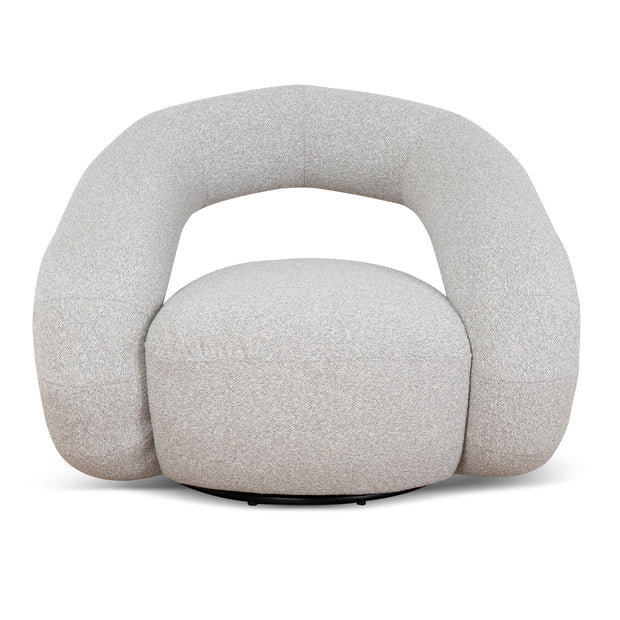 Dimensions of the Odette Clay Grey swivel armchair