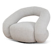 Odette sculptural swivel armchair in Clay Grey