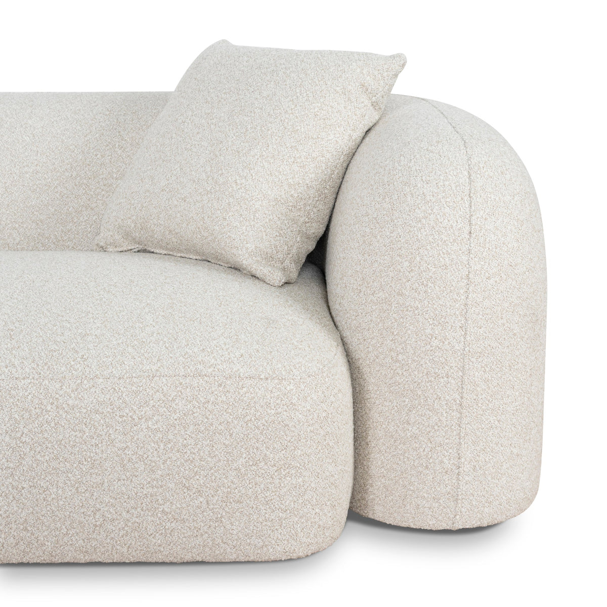 Textured Oatmeal Beige upholstery on the Celeste chaise sofa