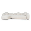 Oatmeal Beige three-seater sofa with left-facing chaise