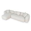 Curved profile of the Celeste Oatmeal Beige chaise sofa