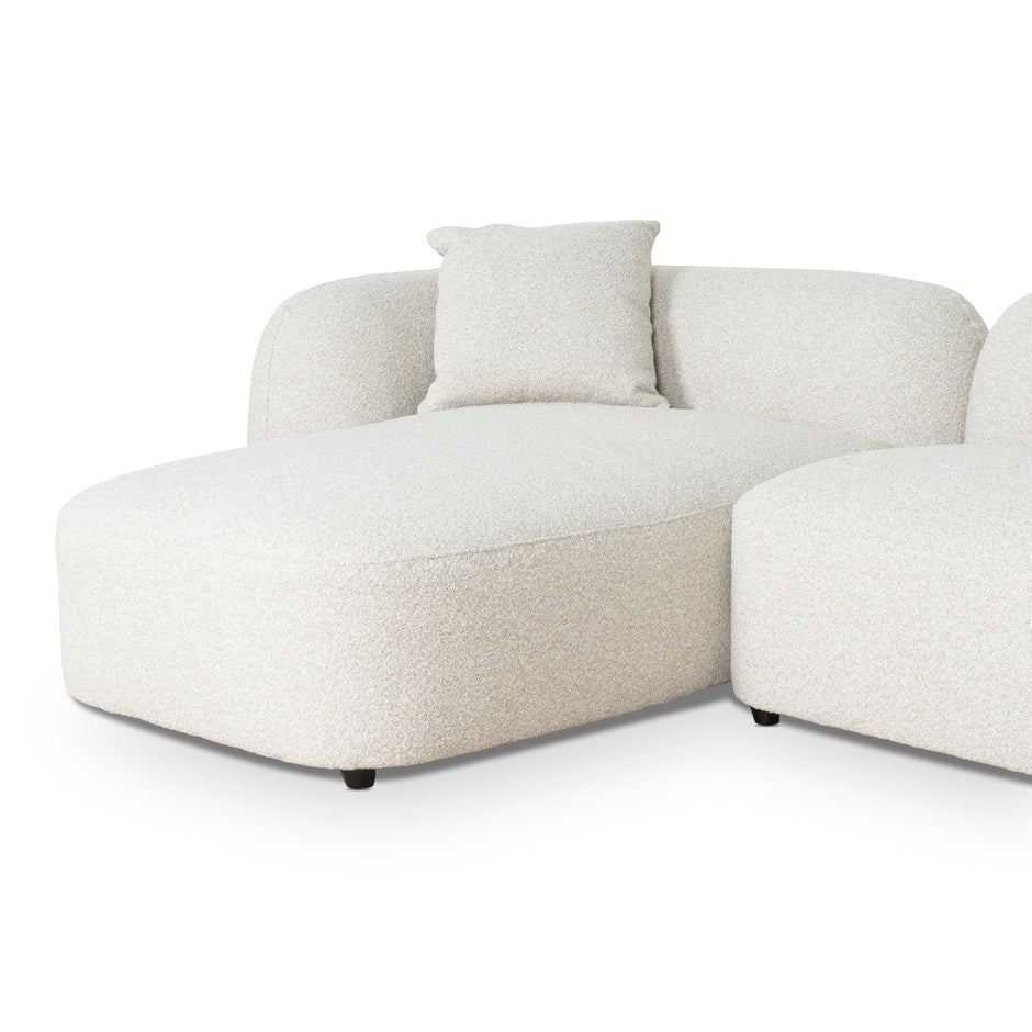 Dimensions of the Celeste curved left chaise sofa