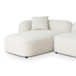 Dimensions of the Celeste curved left chaise sofa