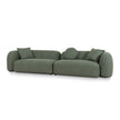 Celeste curved 4-seater sofa in Amazon Green