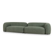 Amazon Green four-seater sofa with sculptural curved arms
