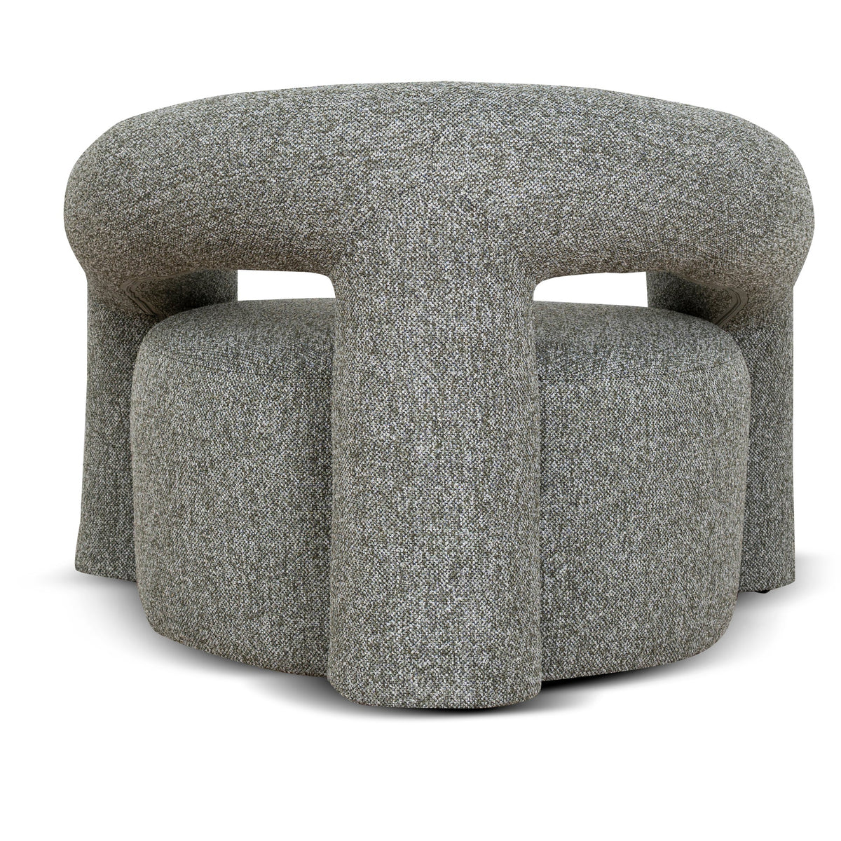 Vela sculptural armchair open back detail