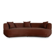 Vesper curved three-seater sofa in Red Bronze upholstery