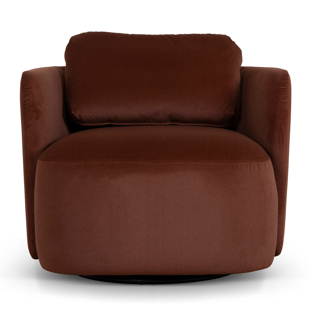 Amara swivel armchair in Burnt Brown