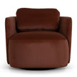 Amara swivel armchair in Burnt Brown