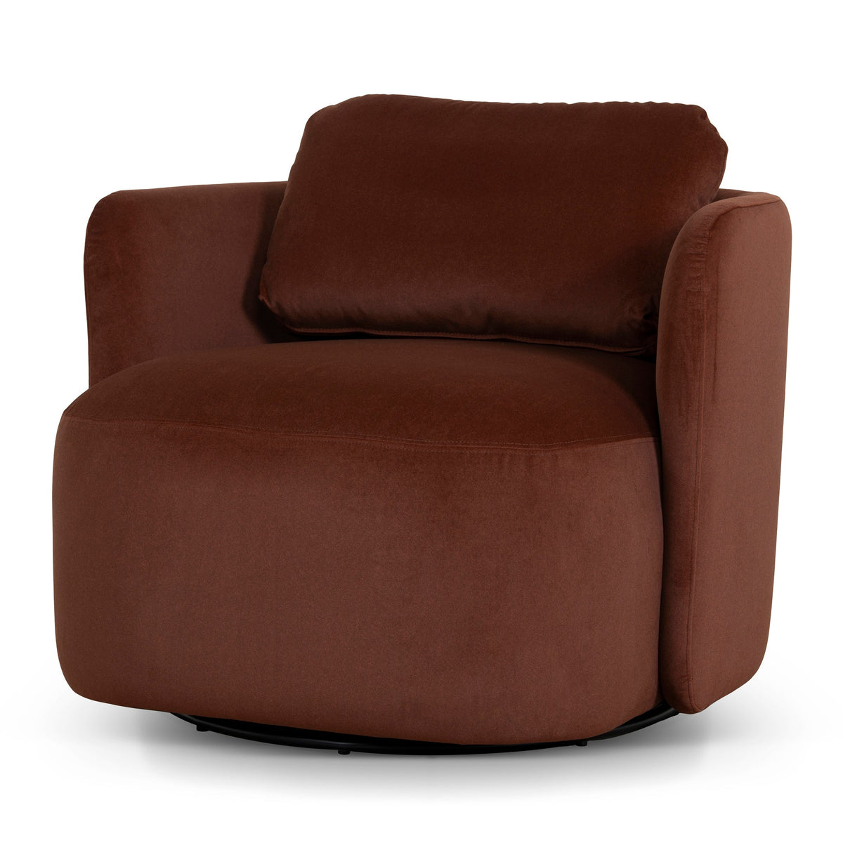 Amara Burnt Brown swivel armchair dimensions