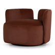Swivel Armchair - Burnt Brown