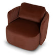 Amara Burnt Brown swivel chair front view
