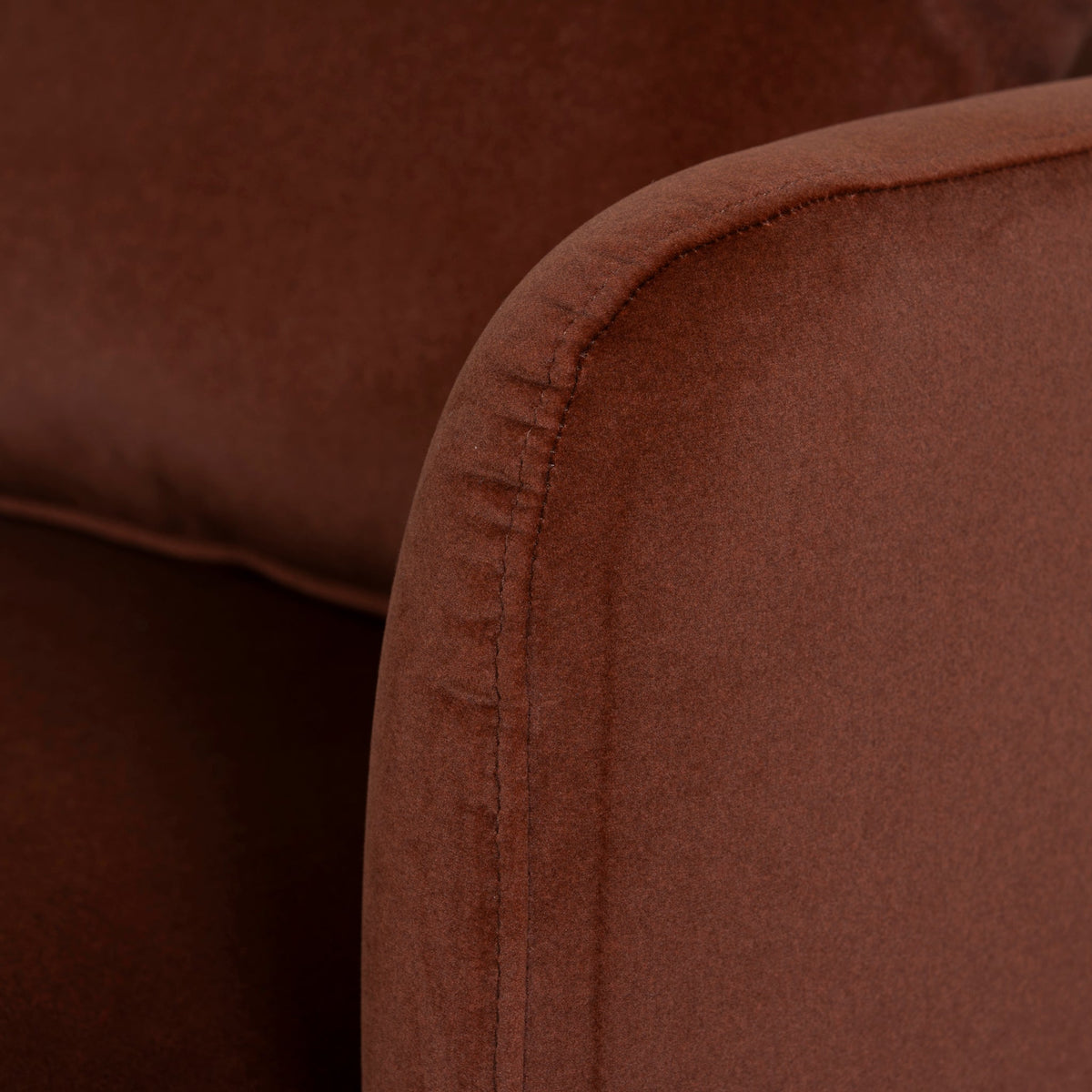 Amara Red Bronze fabric armchair detail
