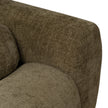 Alora contemporary olive fabric sofa detail