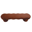 Sorella sculptural bench with cylindrical pedestal legs
