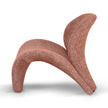 Sanchit curved fabric lounge chair side view