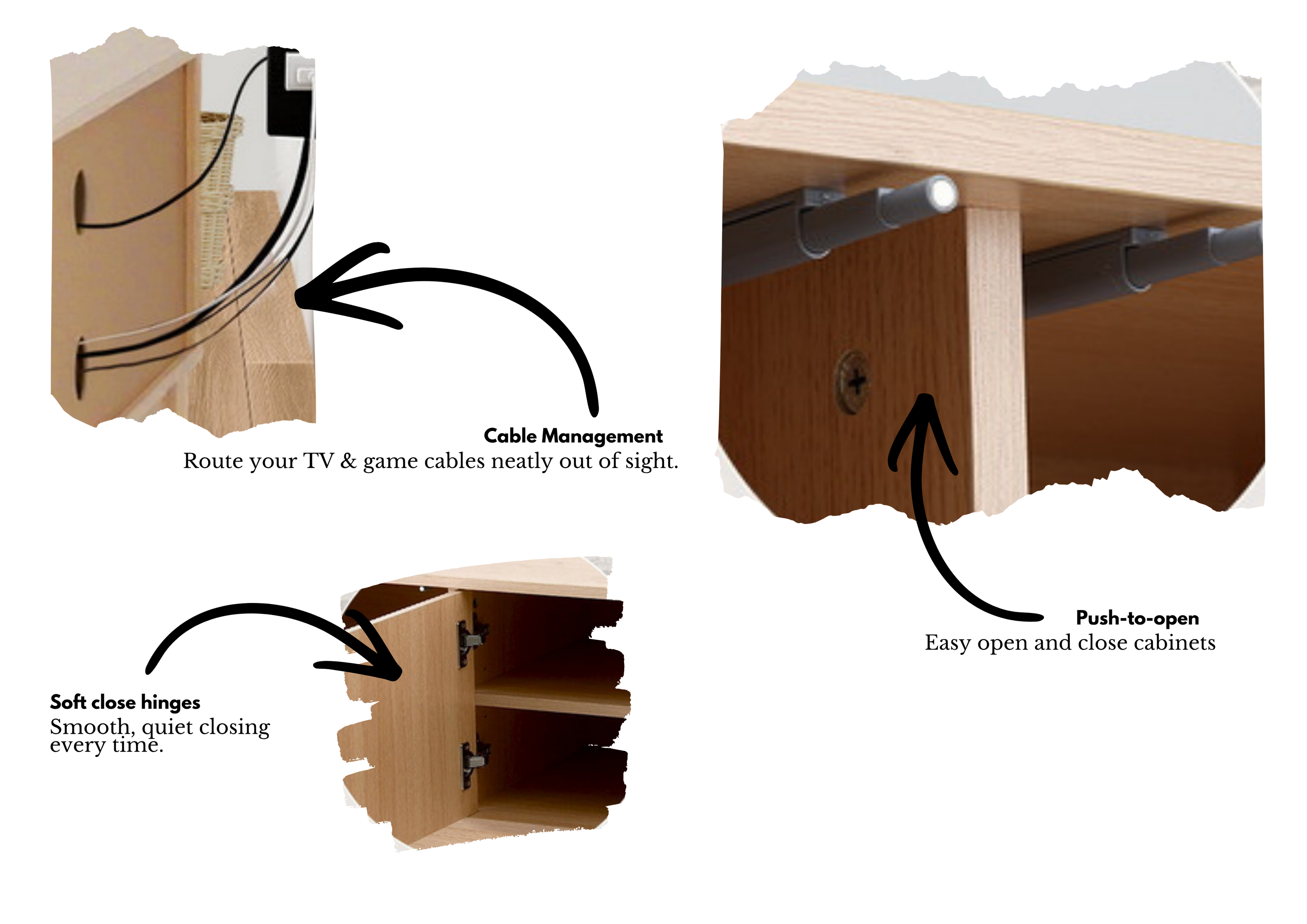 Pine Fluted TV Unit – 160cm