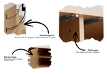 Pine Fluted TV Unit – 160cm