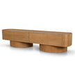 Elara curved 2.2m TV entertainment unit in Dusty Oak