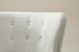 White Bouclé Accent Armchair