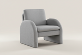 Grey Bouclé Tub Armchair