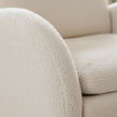 White Bouclé Tub Armchair