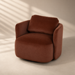 Amara Swivel Armchair – Burnt Brown