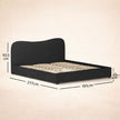 Black Bouclé King Bed Frame