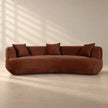 Vesper Curved 3-Seater Sofa – Red Bronze